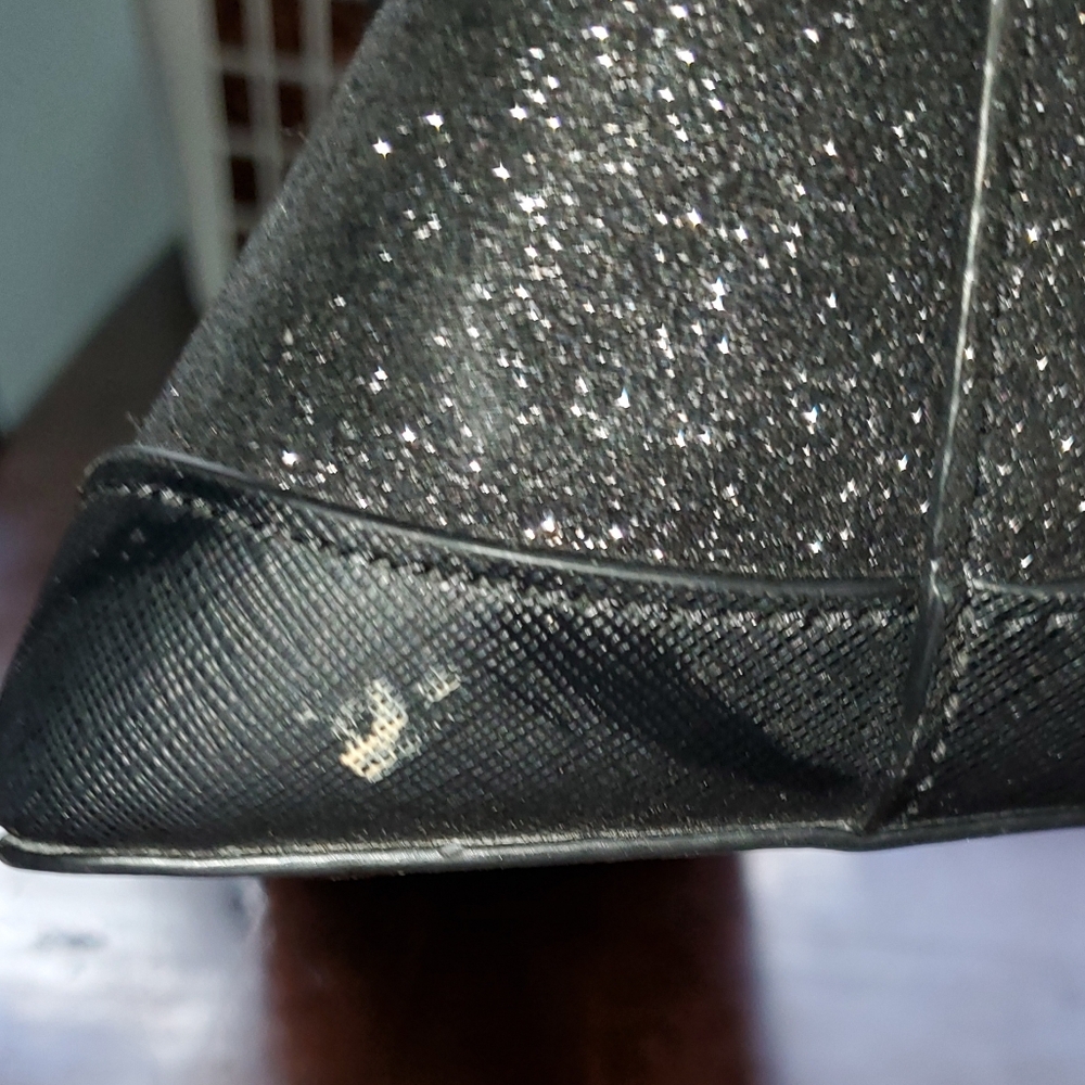 Kate Spade Black Glitter Tote Bag.  Super Cute! - Picture 15 of 16